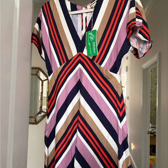 Boden Dress NWT 6P V neck satin dress, gorgeous! - Picture 7 of 10